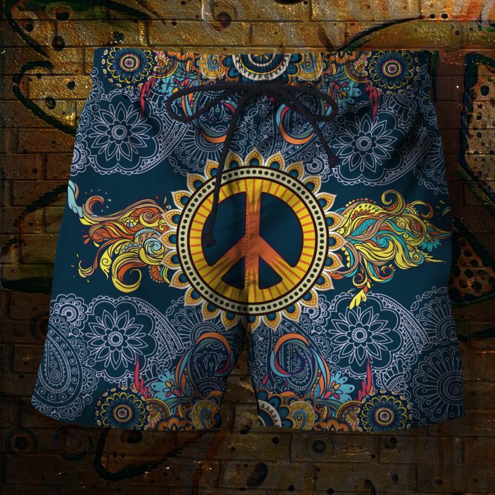 3D All Over Print Blue Hippie Hoodie-Apparel-HD09-Shorts-S-Vibe Cosy™