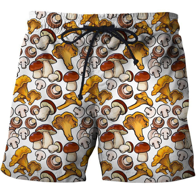 All Over Printing yellow Mushroom Shirt-Apparel-Phaethon-SHORTS-S-Vibe Cosy™