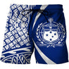 Samoa Polynesian Hoodie - Circle Style White Blue Color-ALL OVER PRINT HOODIES (P)-Phaethon-Shorts-S-Vibe Cosy™