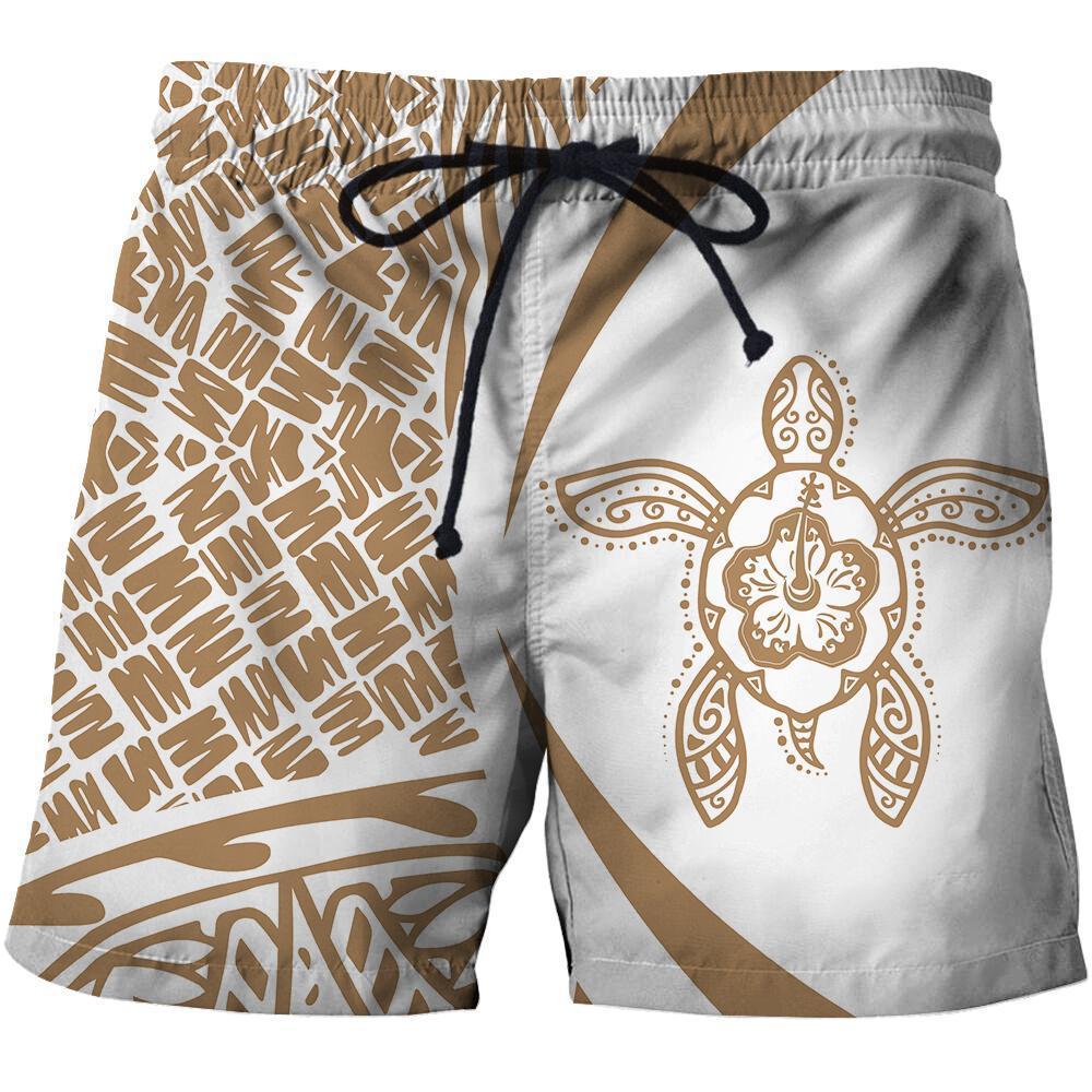 Hawaii Turtle Polynesian Hoodie - Circle Style Golden And White - AH - J9-ALL OVER PRINT HOODIES (P)-Phaethon-Shorts-S-Vibe Cosy™