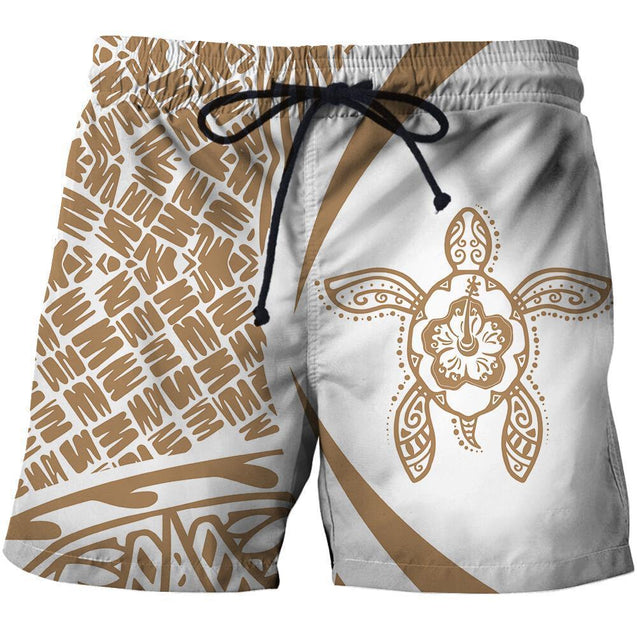 Hawaii Turtle Polynesian Hoodie - Circle Style Golden And White - AH - J9-ALL OVER PRINT HOODIES (P)-Phaethon-Shorts-S-Vibe Cosy™