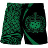 Samoa Polynesian Hoodie - Circle Style Green Color-ALL OVER PRINT HOODIES (P)-Phaethon-Shorts-S-Vibe Cosy™