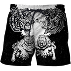 Lion vs Tiger Warrior Tattoo  3D All Over Printed  Unisex Shirts