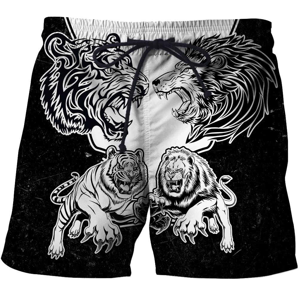 Lion vs Tiger Warrior Tattoo  3D All Over Printed  Unisex Shirts