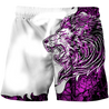 The Purple Lion Tattoo Over Printed Hoodie