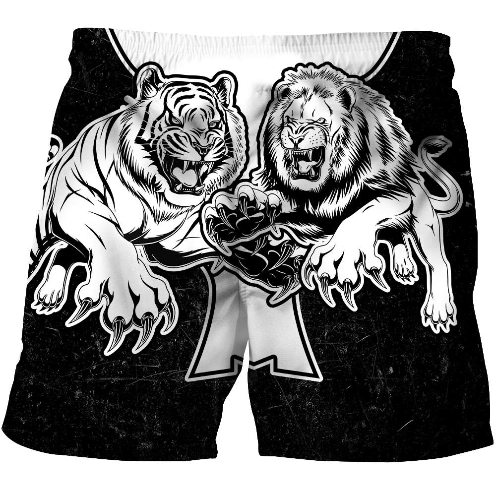 Lion vs Tiger Warrior Tattoo  3D All Over Printed  Unisex Shirts