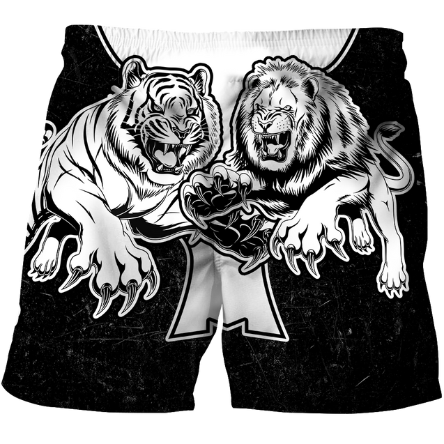 Lion vs Tiger Warrior Tattoo  3D All Over Printed  Unisex Shirts