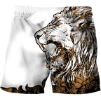3D The Alpha King Lion Tattoo Over Printed Hoodie