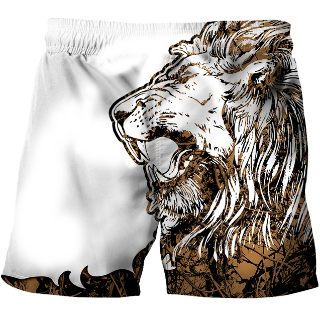 3D The Alpha King Lion Tattoo Over Printed Hoodie