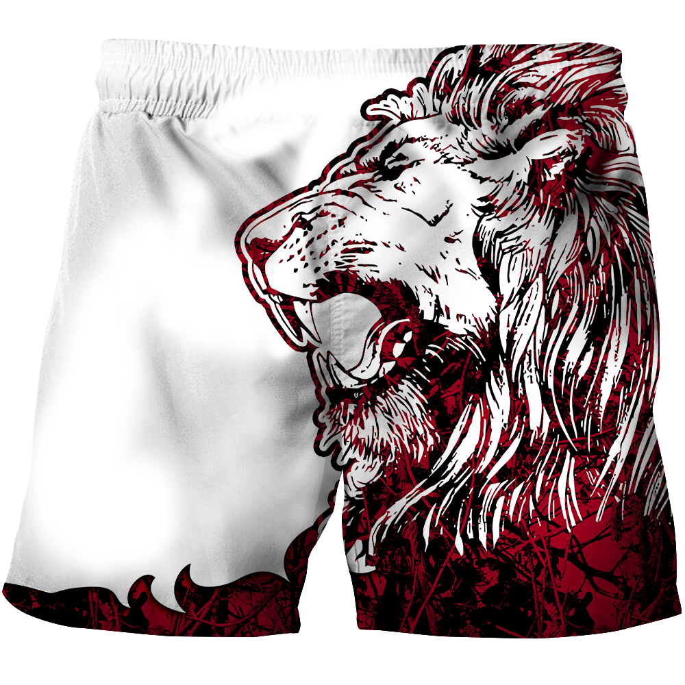 Custom Name The Red Alpha King Lion Tattoo 3D All Over Printed Unisex Shirt