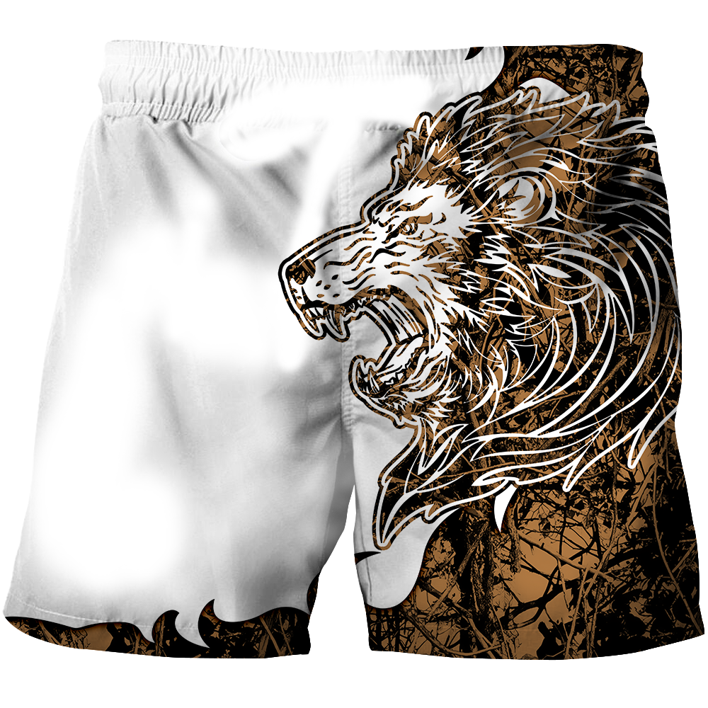 The Gold Lion Tattoo Over Printed Hoodie