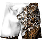 The Gold Lion Tattoo Over Printed Hoodie