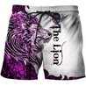 The Purple Lion Tattoo Over Printed Hoodie