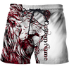 Custom Name The Red Alpha King Lion Tattoo 3D All Over Printed Unisex Shirt