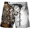 Custom Name The King Lion Tattoo Over Printed Hoodie