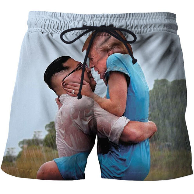 3D All Over Print Trump and Kim Jong Un The notebook-Apparel-HD09-Shorts-S-Vibe Cosy™