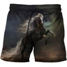 All Over Print Black Horse In The Dark-Apparel-Phaethon-SHORTS-S-Vibe Cosy™