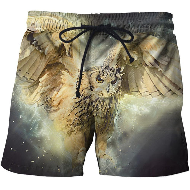3D All Over Print Fly Owl Hunter Hoodie-Apparel-Phaethon-SHORTS-S-Vibe Cosy™