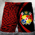 Tonga Coat Of Arm Polynesian Hoodie - Circle Style-Apparel-Phaethon-Shorts-S-Vibe Cosy™