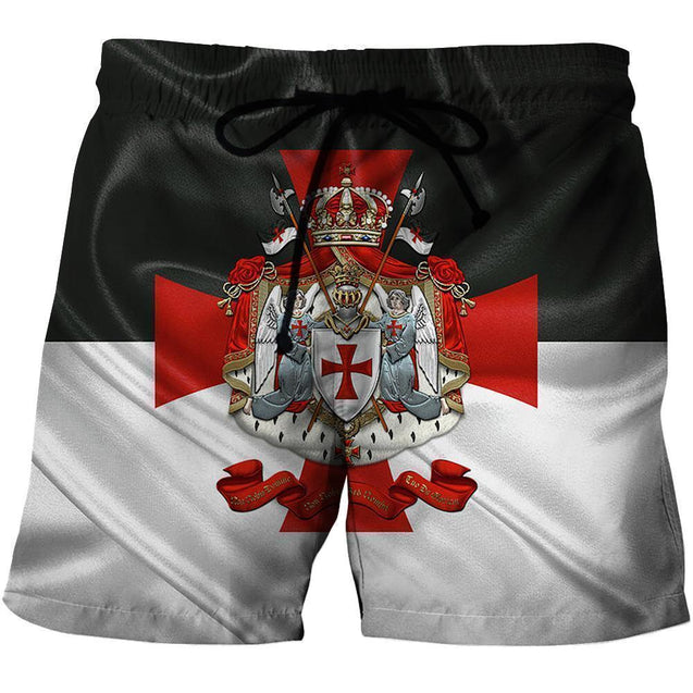 3D All Over Printed Templar Logo-Apparel-HP Arts-SHORTS-S-Vibe Cosy™