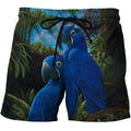 3D All Over Print Blue Parrot Love Hoodie-Apparel-PHL-Shorts-S-Vibe Cosy™