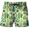 3D All Over Printing Green Cacti And Flower Hoodie-Apparel-NTH-SHORTS-S-Vibe Cosy™