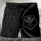 Kanaka Polynesian Tribal Hoodie - Circle Style Gray Color - AH-ALL OVER PRINT HOODIES (P)-Phaethon-Short-S-Vibe Cosy™