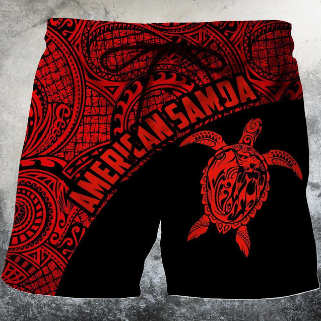 American Samoa Polynesian Hoodie - Red PL-Apparel-PL8386-Shorts-S-Vibe Cosy™