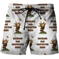3D All Over Print Husband Dad Protector Hero-Apparel-Khanh Arts-Shorts-S-Vibe Cosy™
