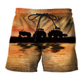 Sunset And Tractor Hoodie-Apparel-HD09-Shorts-S-Vibe Cosy™