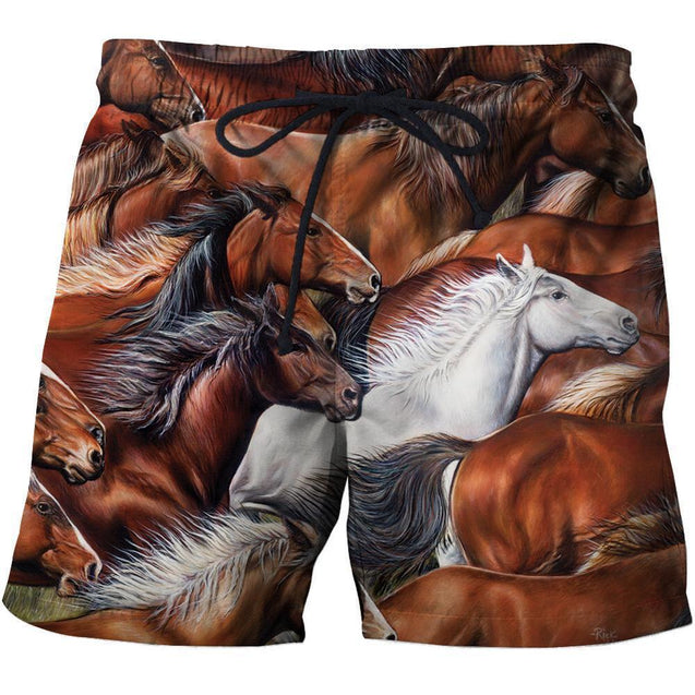 3D All Over Printing Horse Run Hoodie-Apparel-Phaethon-SHORTS-S-Vibe Cosy™