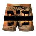 Sunset and Cow Hoodie-Apparel-HD09-Shorts-S-Vibe Cosy™