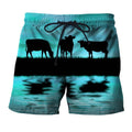 Sunset and Cow Blue Backgroud Hoodie-Apparel-HD09-Shorts-S-Vibe Cosy™