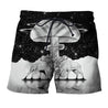 All Over Print Monochrome Mushroom Hoodie-Apparel-NTH-Shorts-XXL-Vibe Cosy™