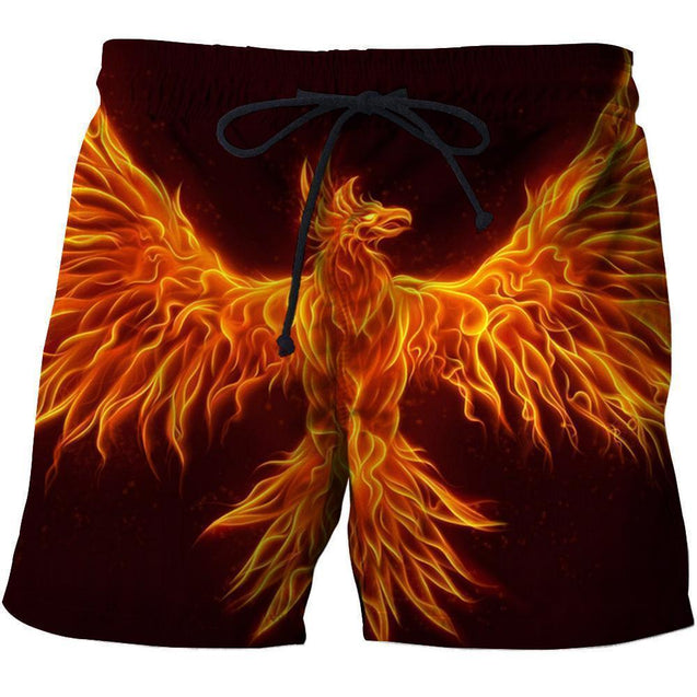 Fire Phoenix Flying 3D All Over Printing Hoodie-Apparel-Phaethon-SHORTS-S-Vibe Cosy™