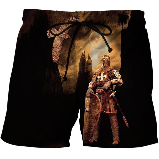 3D All Over Printed Templar Shirts-Apparel-HP Arts-SHORTS-S-Vibe Cosy™