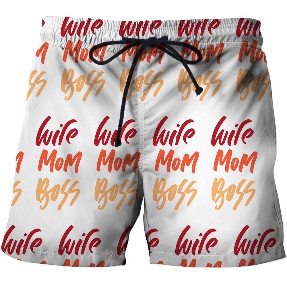 3D All Over Best Wife Mom Boss Hoodie-Apparel-Khanh Arts-Shorts-S-Vibe Cosy™