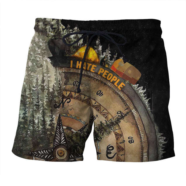 3D All Over Print I hate People Shirt-Apparel-HD09-Shorts-S-Vibe Cosy™