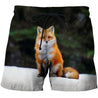 3D All Over Printed Fox Art Shirts and Shorts-Apparel-Phaethon-SHORTS-S-Vibe Cosy™