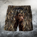 3D All Over Printed Brown Dog hunting Hoodie-Apparel-HP Arts-Shorts-S-Vibe Cosy™