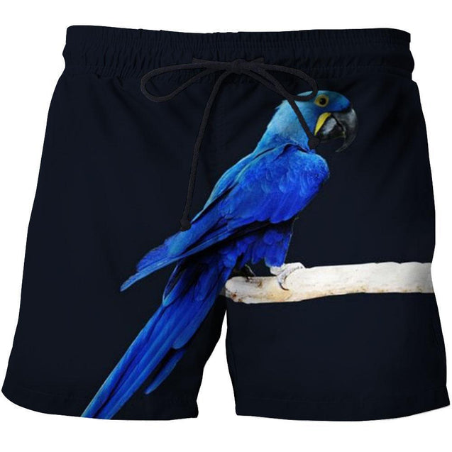 3D All Over Print Blue Parot Hoodie-Apparel-PHL-Shorts-S-Vibe Cosy™