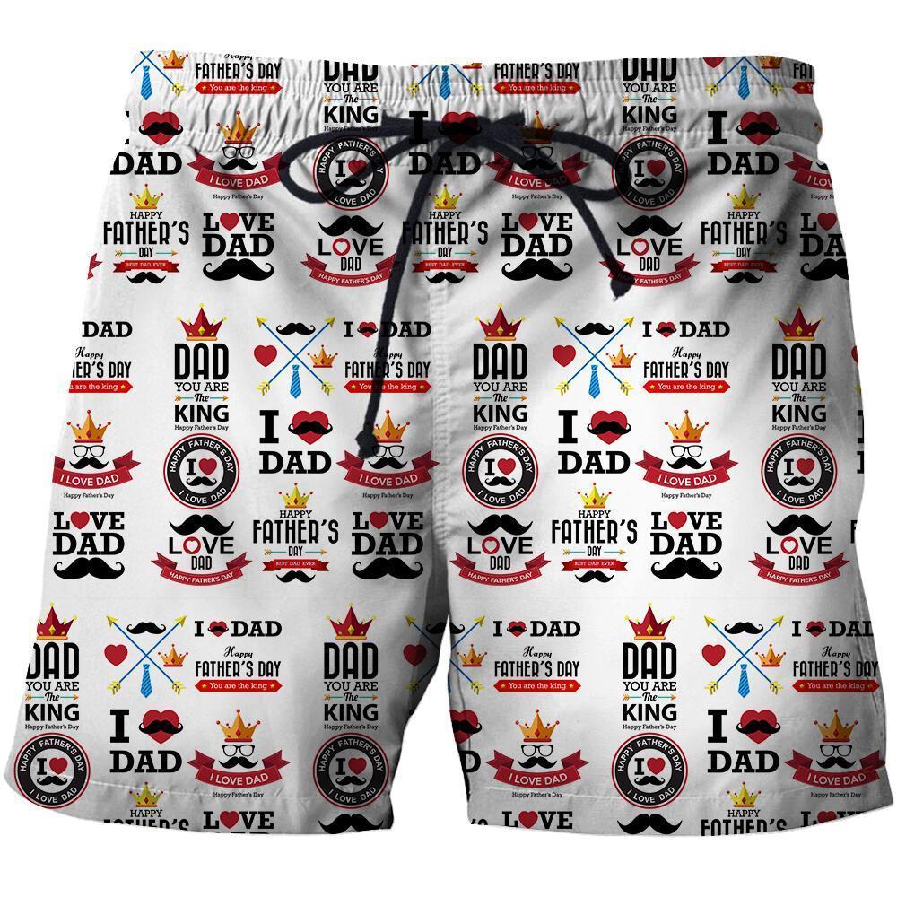3D All Over I Love Dad Hoodie-Apparel-Khanh Arts-Shorts-S-Vibe Cosy™