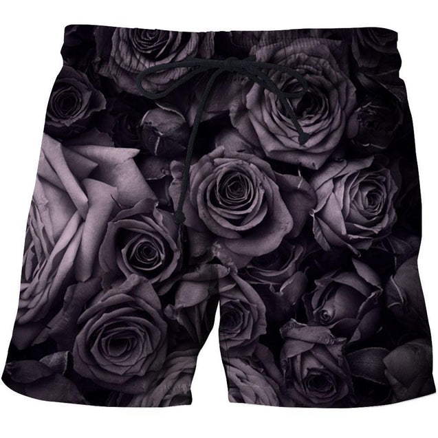 Black Floral Hoodie-Apparel-GP Art-Shorts-S-Vibe Cosy™