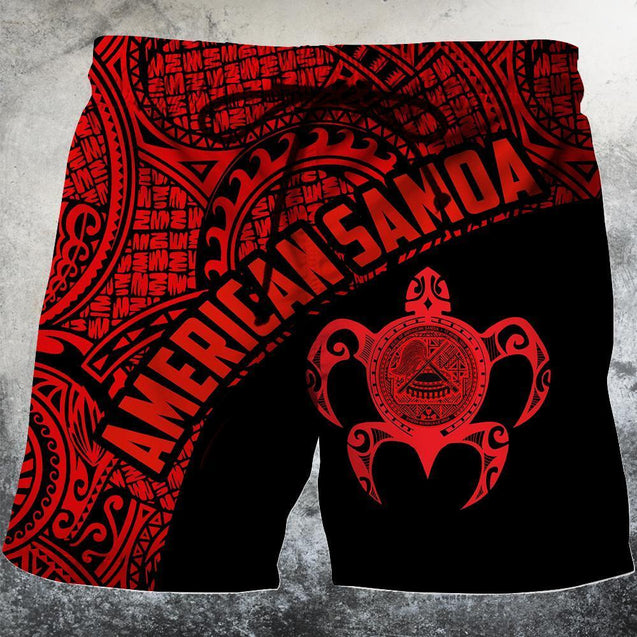 American Samoa Polynesian Hoodie - Red-Apparel-Phaethon-Shorts-S-Vibe Cosy™