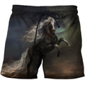3D All Over Print Black Horse In The Dark Shirts-Apparel-Phaethon-SHORTS-S-Vibe Cosy™