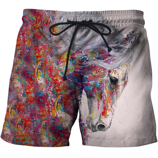 3D All Over Print Horse Art Shirts-Apparel-Phaethon-SHORTS-S-Vibe Cosy™