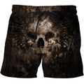 3D All Over Print Quake Skull Lockscreen Shirts-Apparel-Phaethon-SHORTS-S-Vibe Cosy™