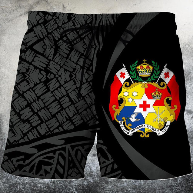 Tonga Coat Of Arms Polynesian Hoodie - Circle Style J1-Apparel-Phaethon-Shorts-S-Vibe Cosy™