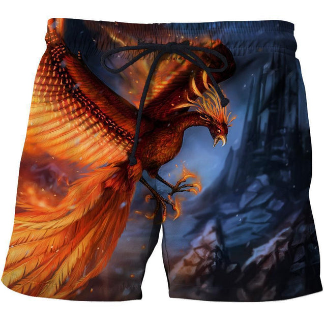 Fire Phoenix 3D All Over Printing Shirts-Apparel-Phaethon-SHORTS-S-Vibe Cosy™