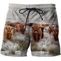 3D All Over Printed Highland Cows Shirts and Shorts-Apparel-6teenth World-SHORTS-S-Vibe Cosy™